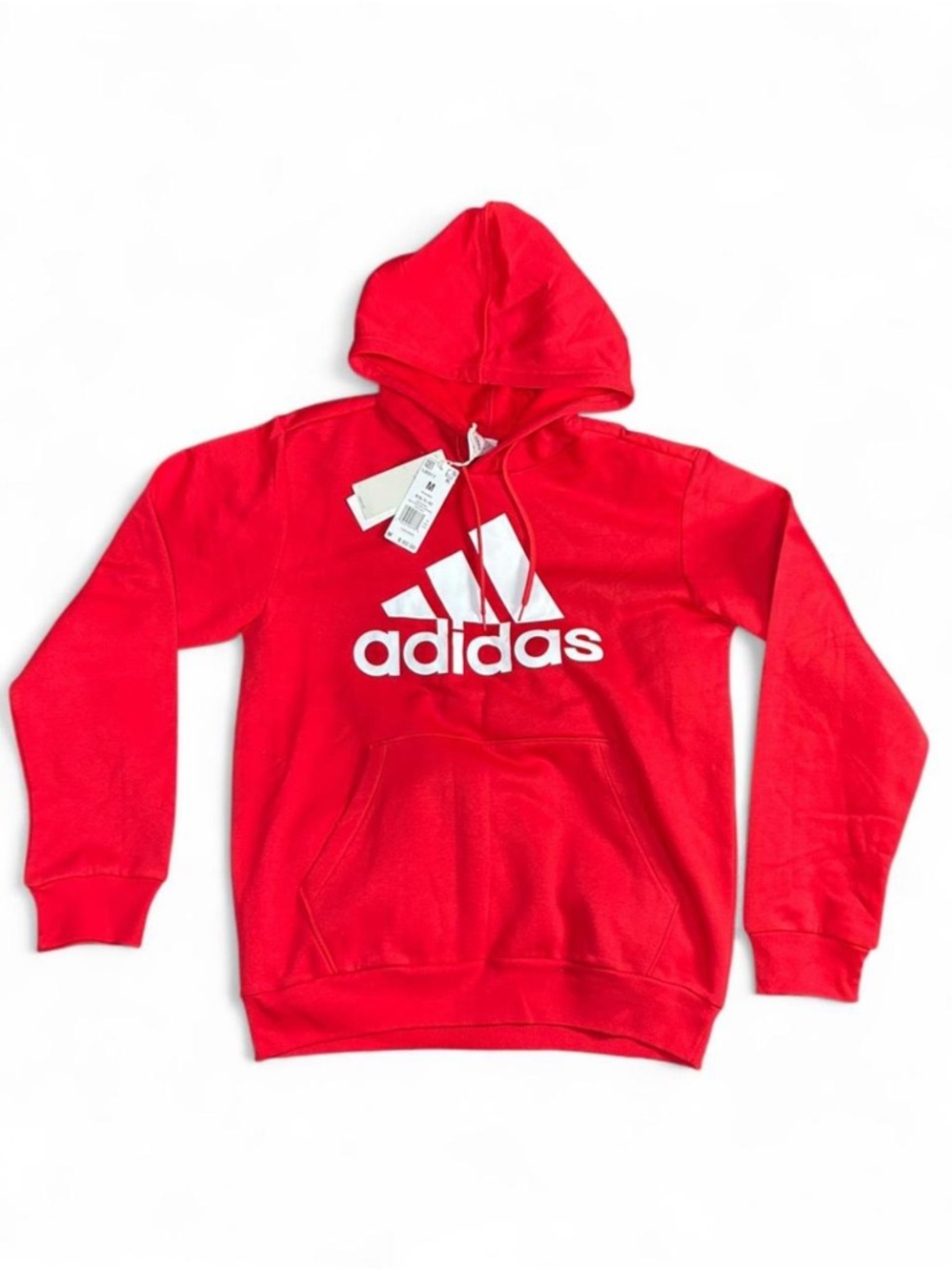 Adidas Essentials Fleece Pullover Red Hoodie - Brand New
